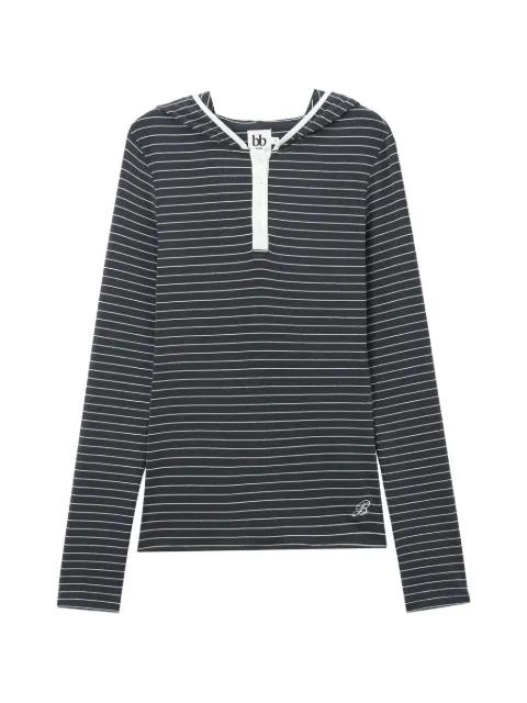 striped hoodied jersey by B+AB
