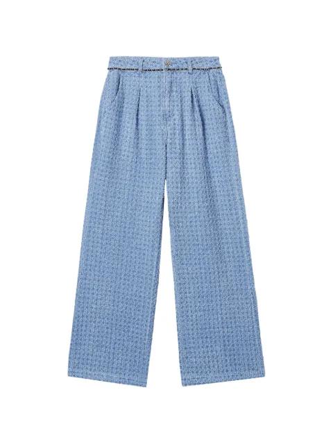 textured pleated trousers by B+AB