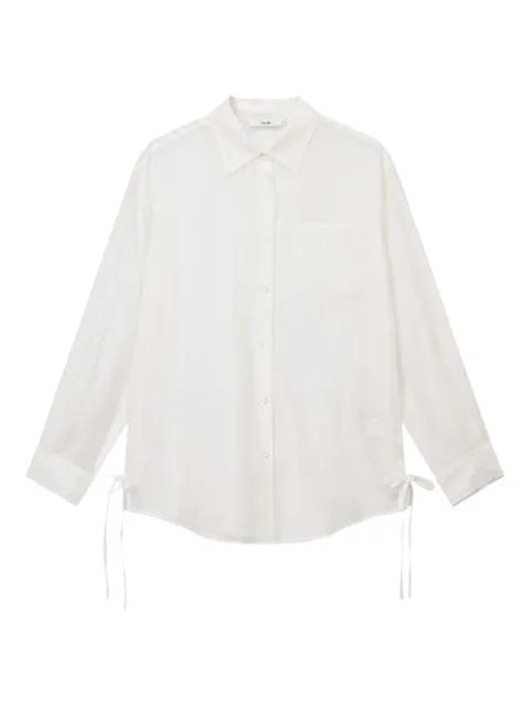 tie-detail button-up shirt by B+AB