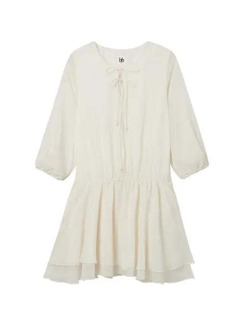 tie-fastening mini dress by B+AB