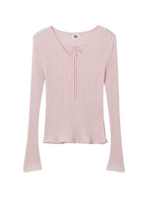 tie ribbed top by B+AB