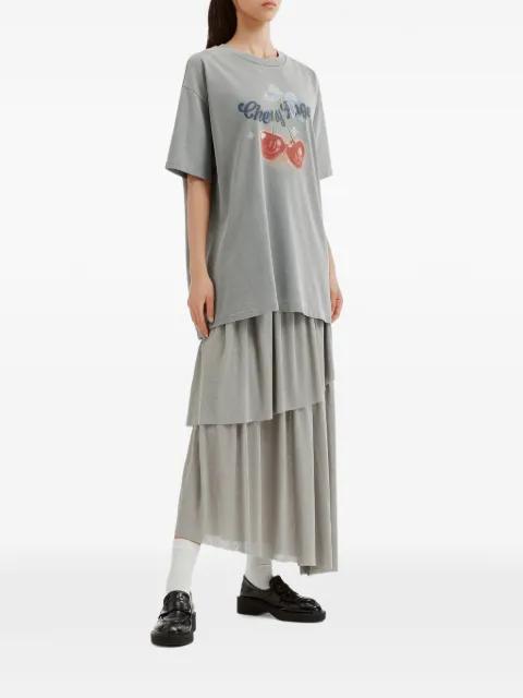 tiered asymmetric midi skirt by B+AB