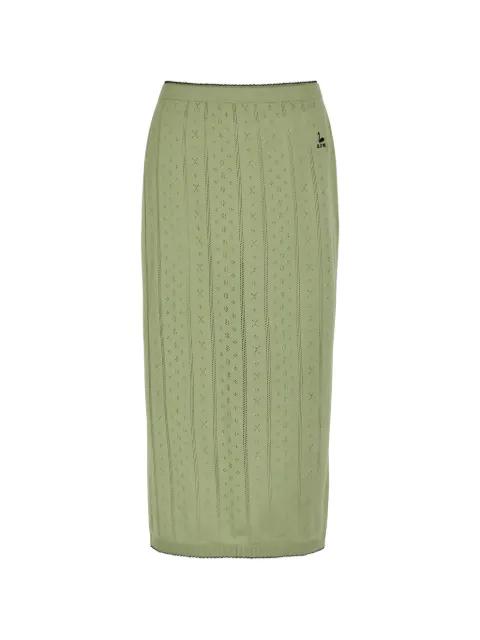 pointelle-knit midi skirt by B.B. WALACE