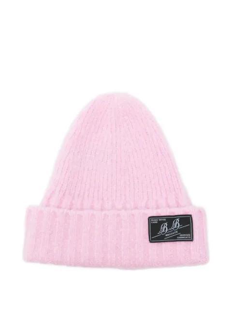 ribbed beanie hat by B.B. WALACE