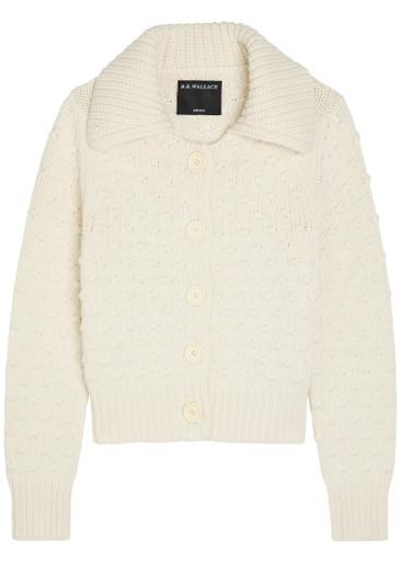 Bourgeois bobble-knit wool-blend cardigan by B.B. WALLACE