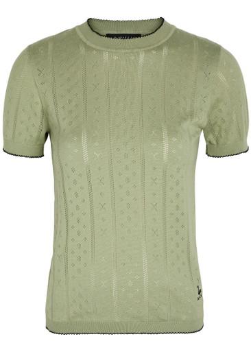 Indiana pointelle-knit cotton T-shirt by B.B. WALLACE