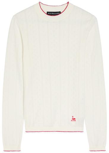 Nauman pointelle-knit cotton top by B.B. WALLACE