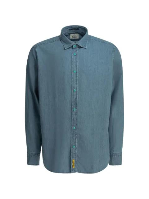 Kim contrast-button denim shirt by B.D. BAGGIES