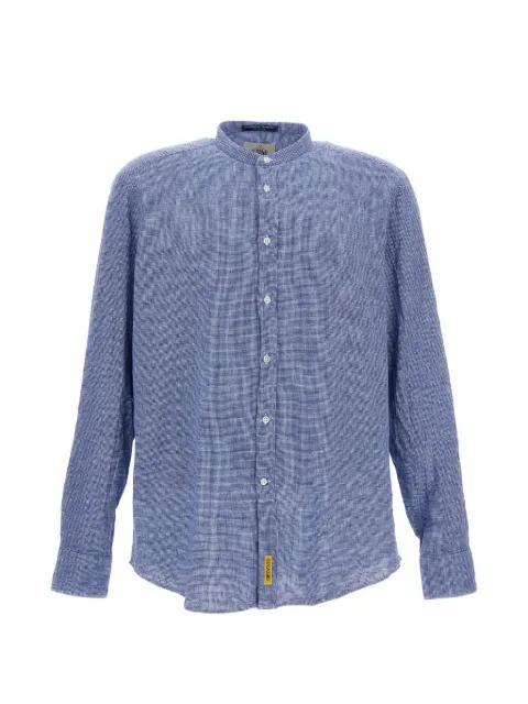 check-pattern band-collar shirt by B.D. BAGGIES