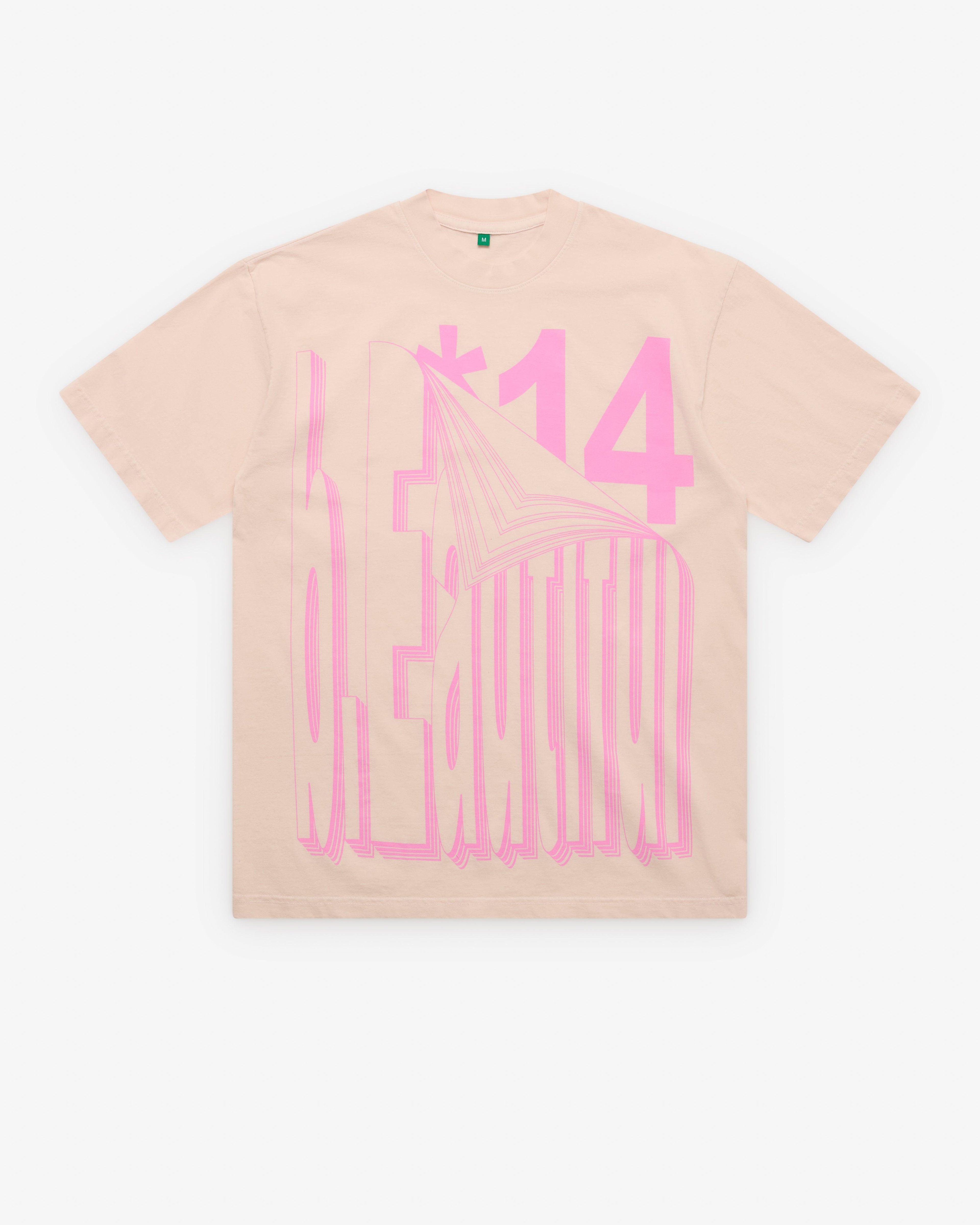 B.Eautiful - Men's Flip T-Shirt - (Light Pink) by B.EAUTIFUL