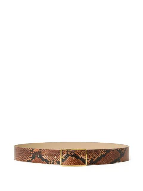 Milla python-print buckle belt by B-LOW THE BELT