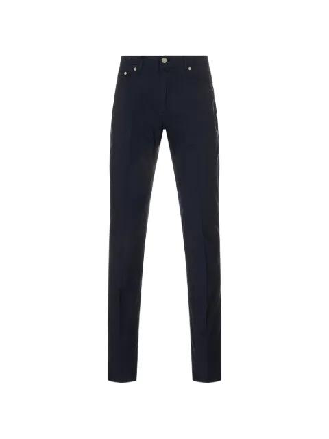 logo-patch five-pocket trousers by B SETTECENTO