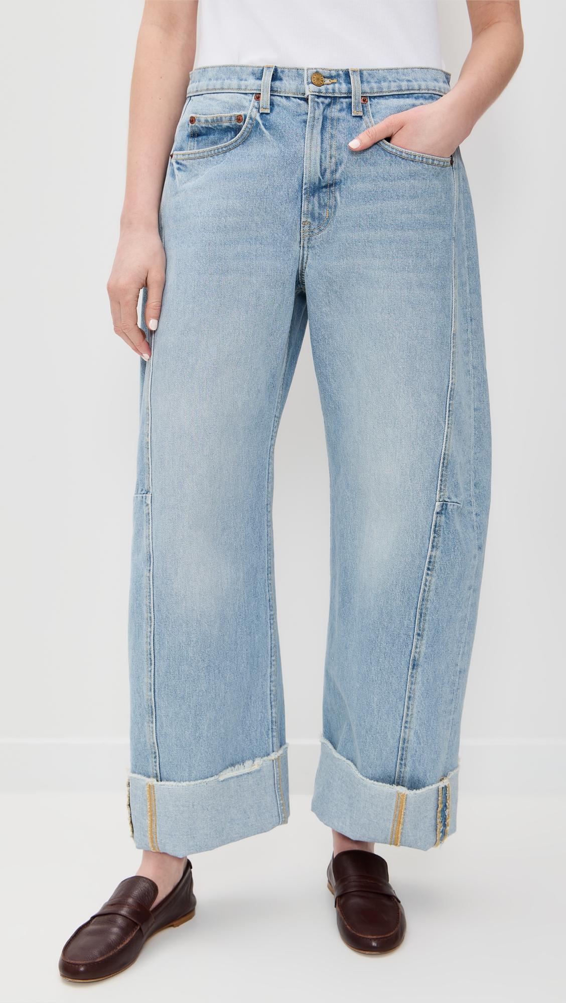 Relaxed Cuffed Lasso Jeans by B SIDES