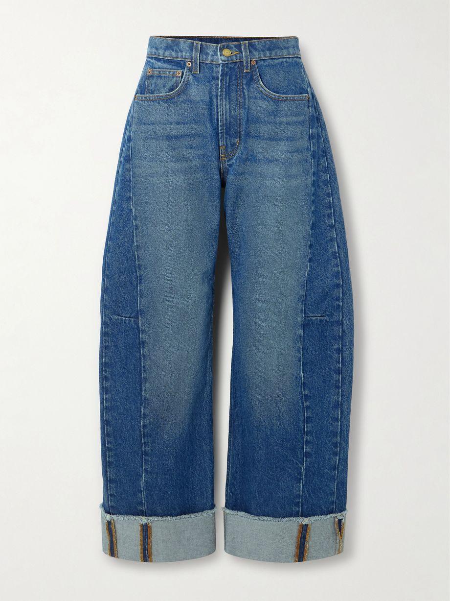Relaxed Lasso frayed mid-rise barrel-leg jeans by B SIDES