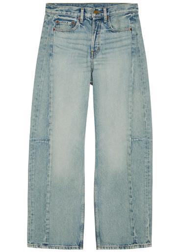 Slim Lasso structured barrel-leg jeans by B SIDES