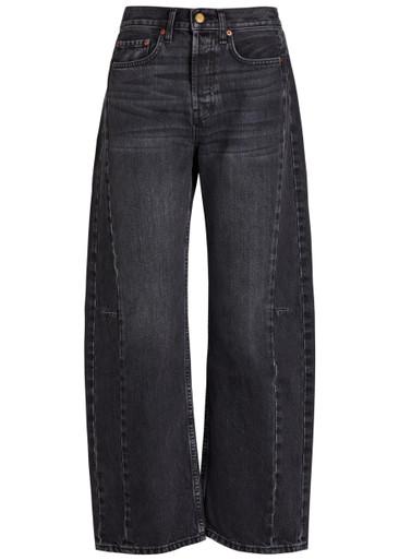 Slim Lasso structured barrel-leg jeans by B SIDES