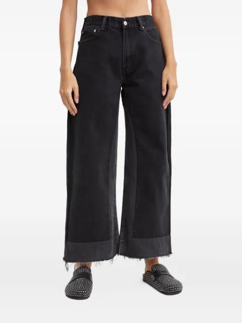 frayed cropped jeans by B SIDES