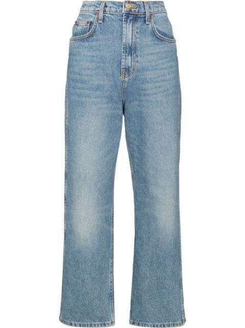 mid-rise cropped jeans by B SIDES