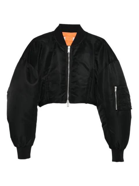 zip-up cropped bomber jacket by B1ARCHIVE