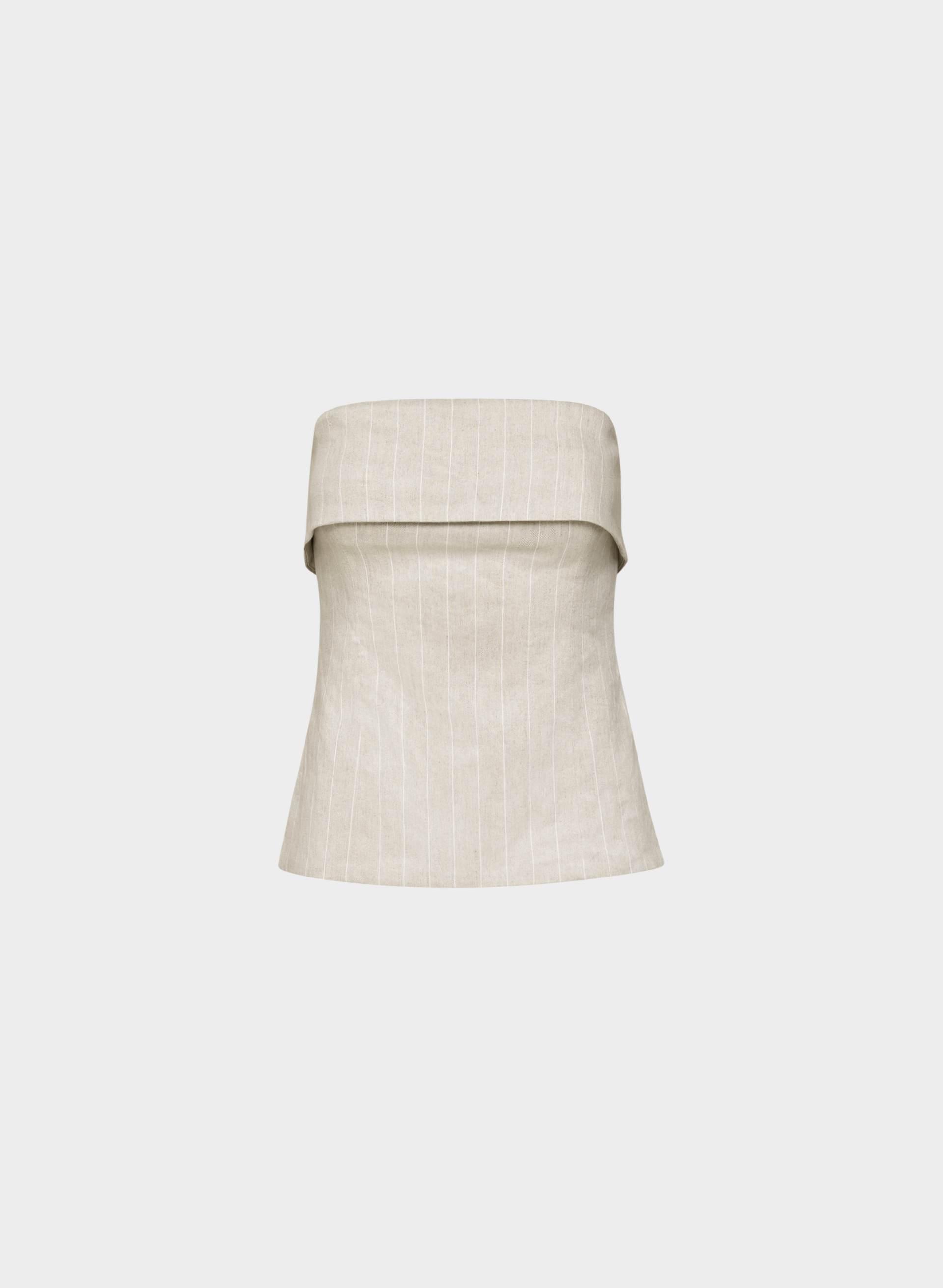 ELEMENT LINEN TUBE TOP by BABATON