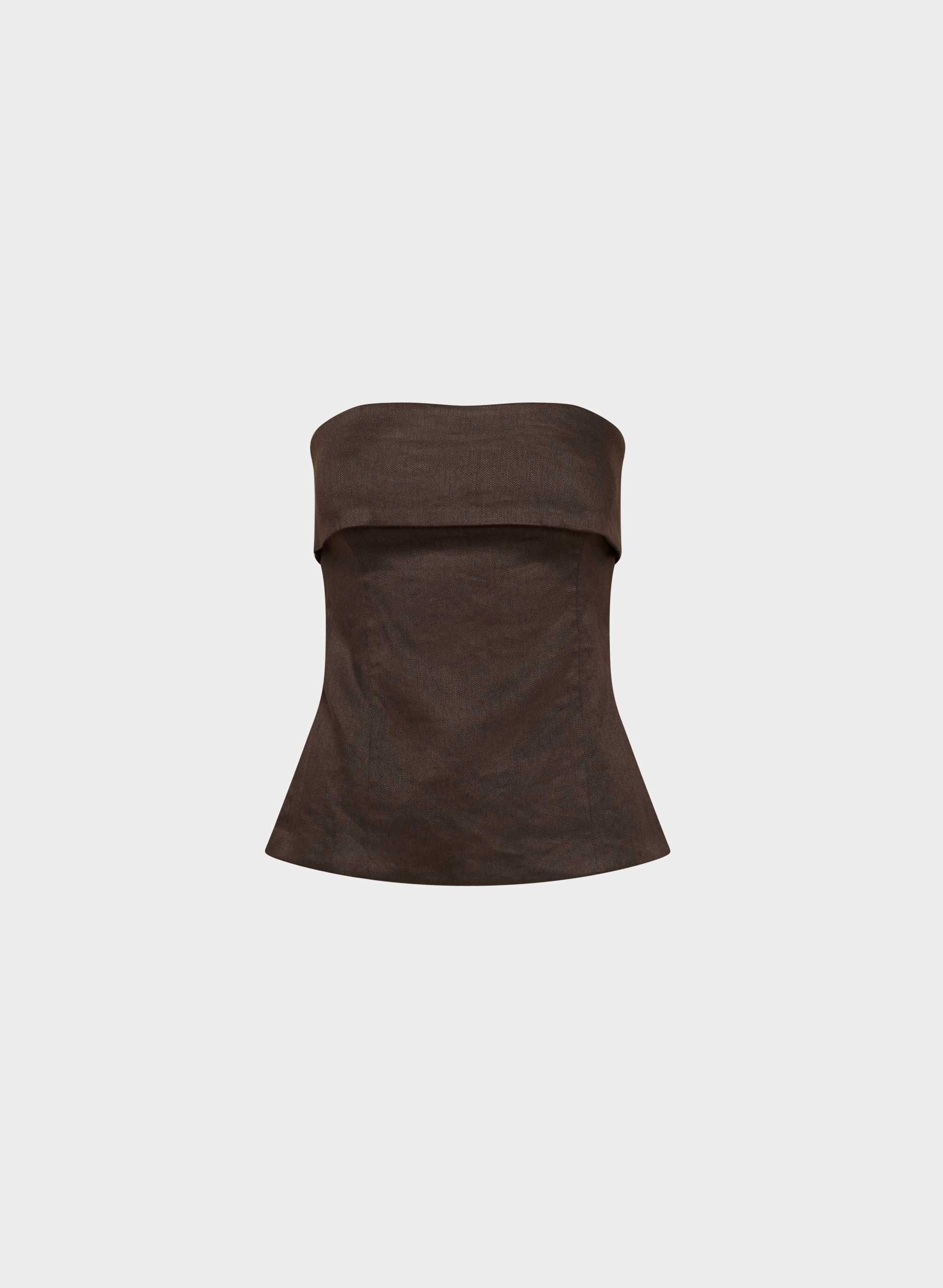 ELEMENT LINEN TUBE TOP by BABATON