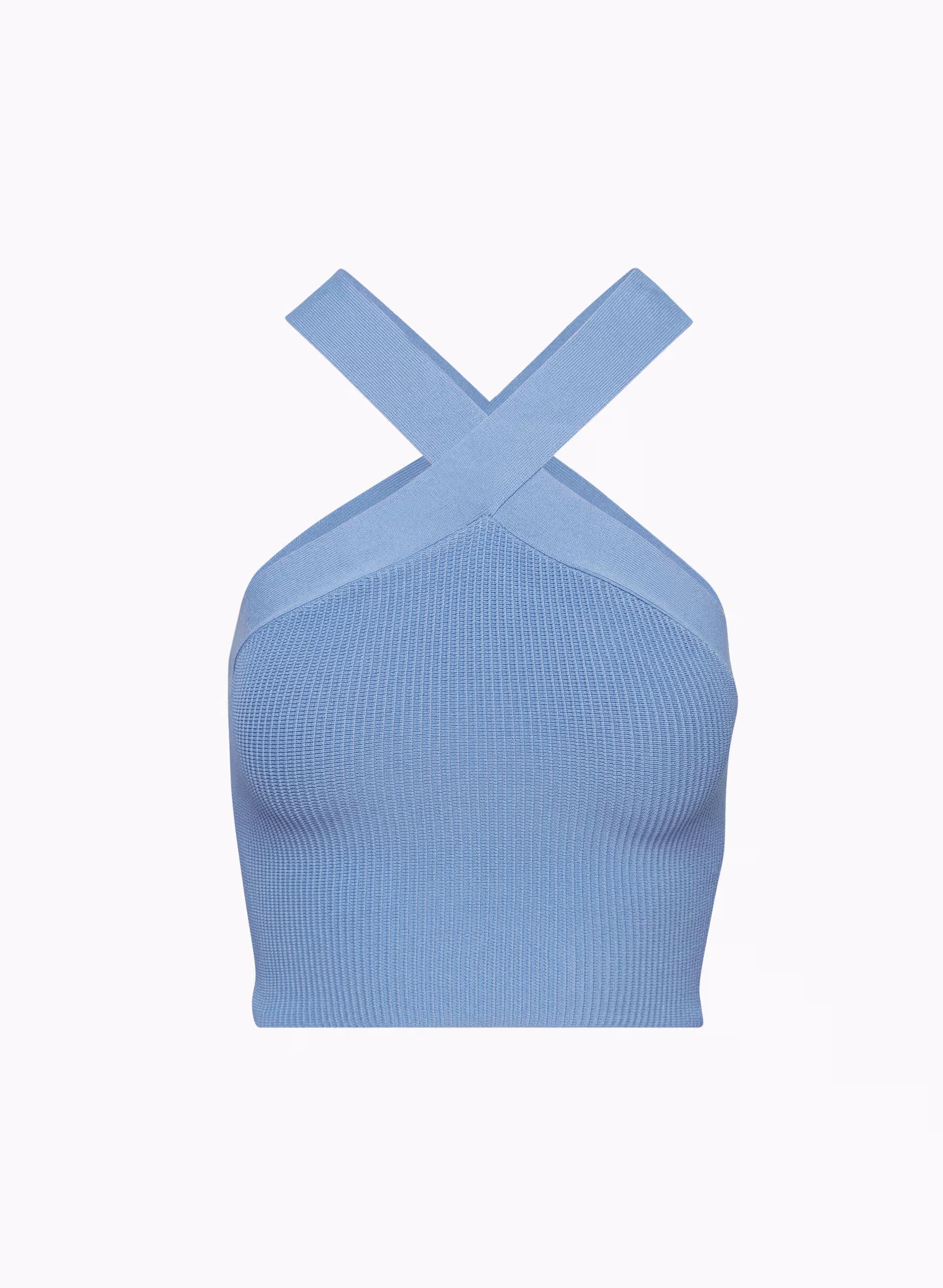 SCULPT KNIT CRISS CROSS CROPPED TANK by BABATON