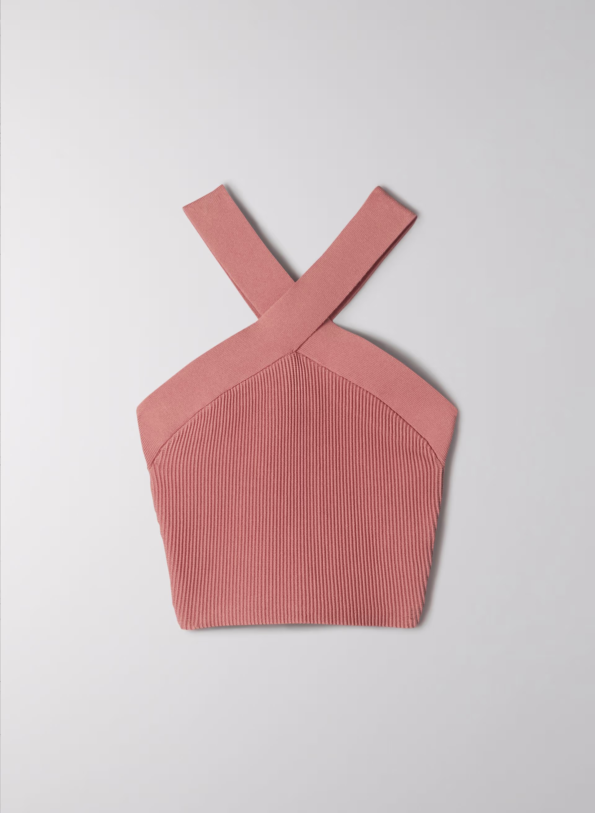 SCULPT KNIT CRISS CROSS CROPPED TANK by BABATON