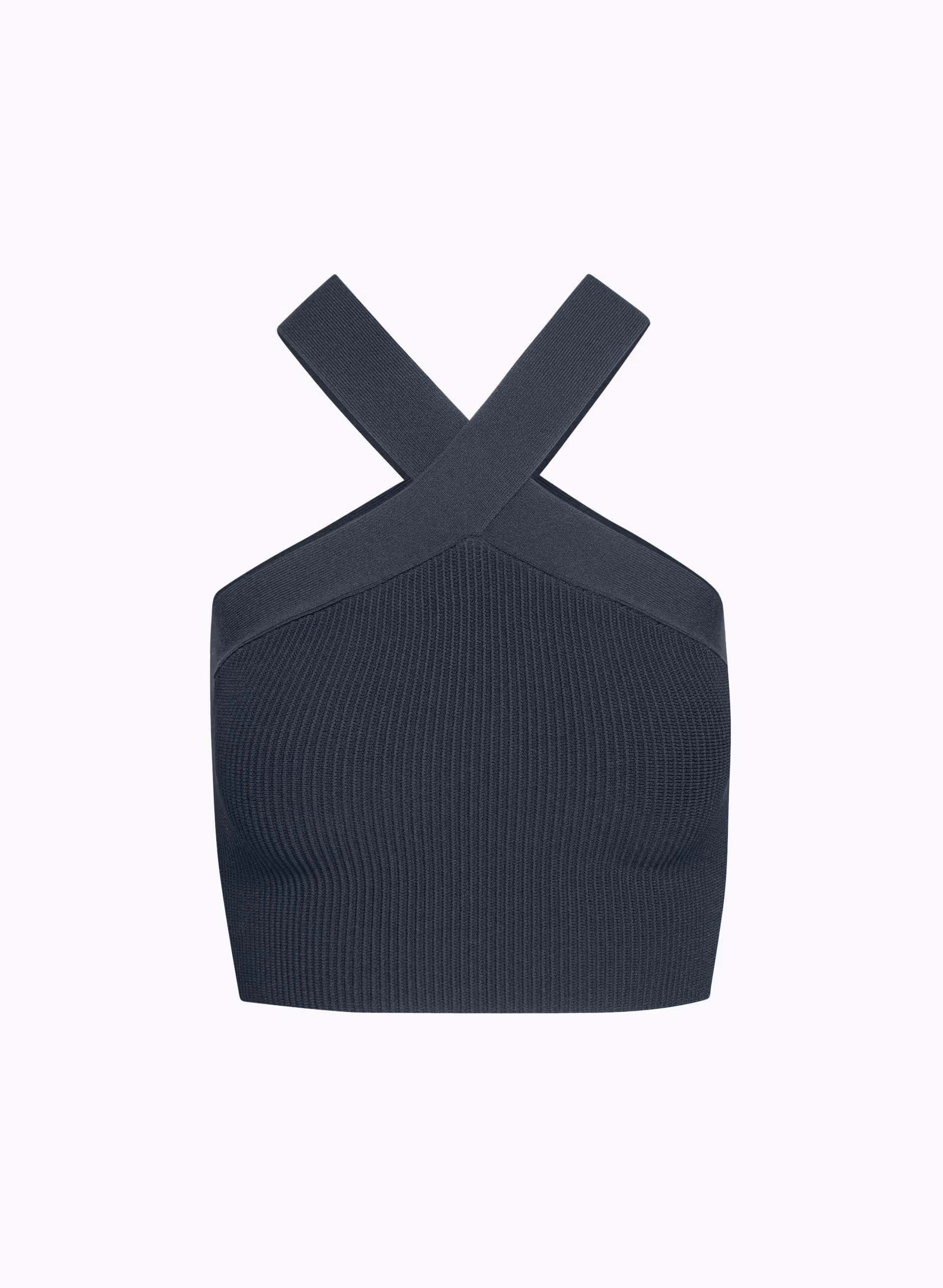 SCULPT KNIT CRISS CROSS CROPPED TANK by BABATON