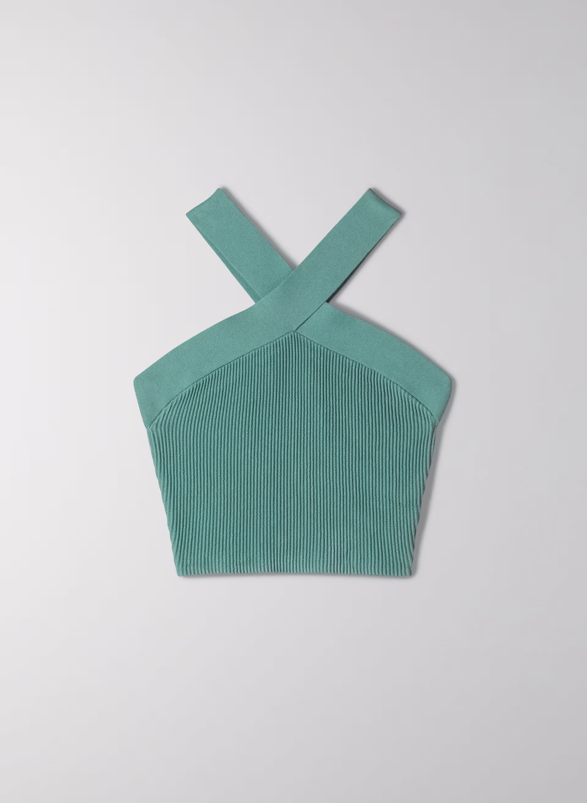 SCULPT KNIT CRISS CROSS CROPPED TANK by BABATON