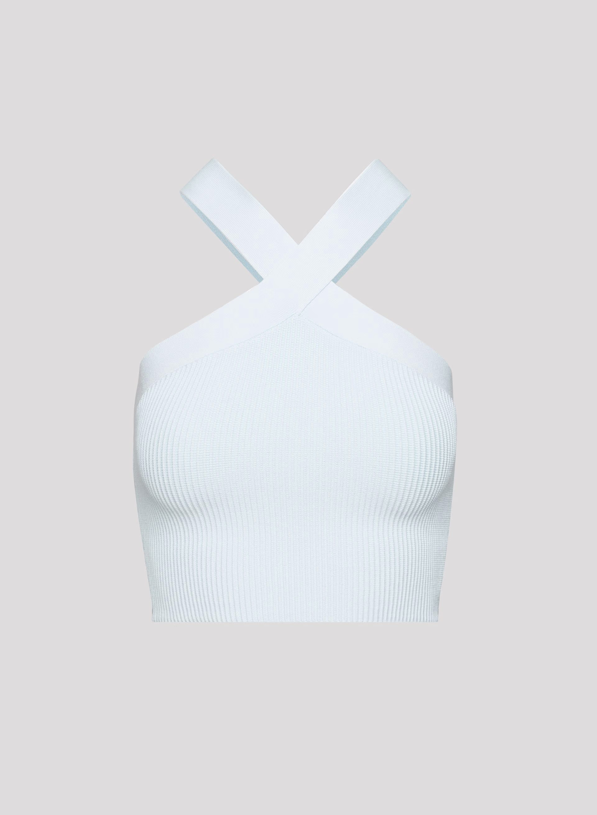 SCULPT KNIT CRISS CROSS CROPPED TANK by BABATON