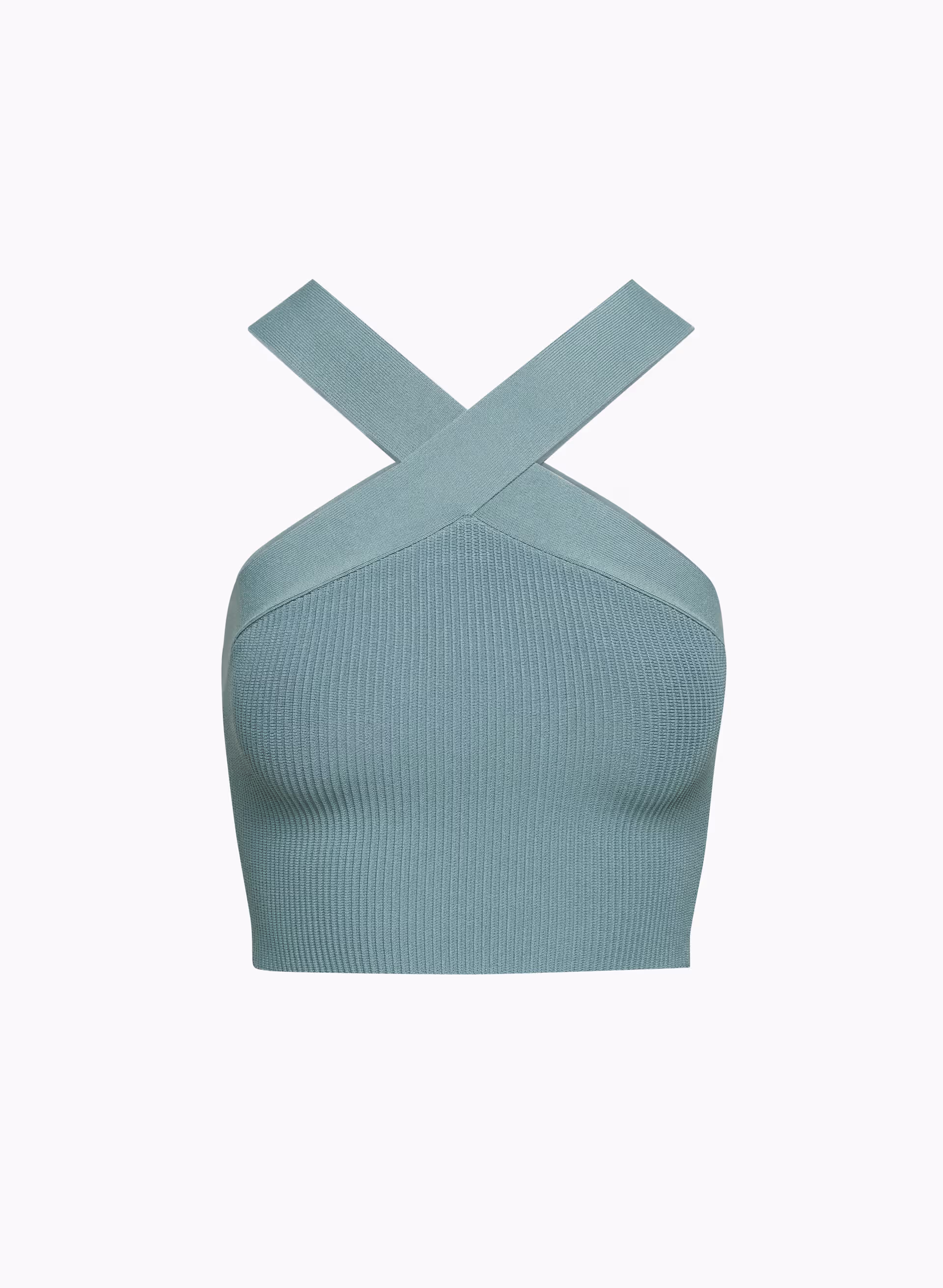 SCULPT KNIT CRISS CROSS CROPPED TANK by BABATON