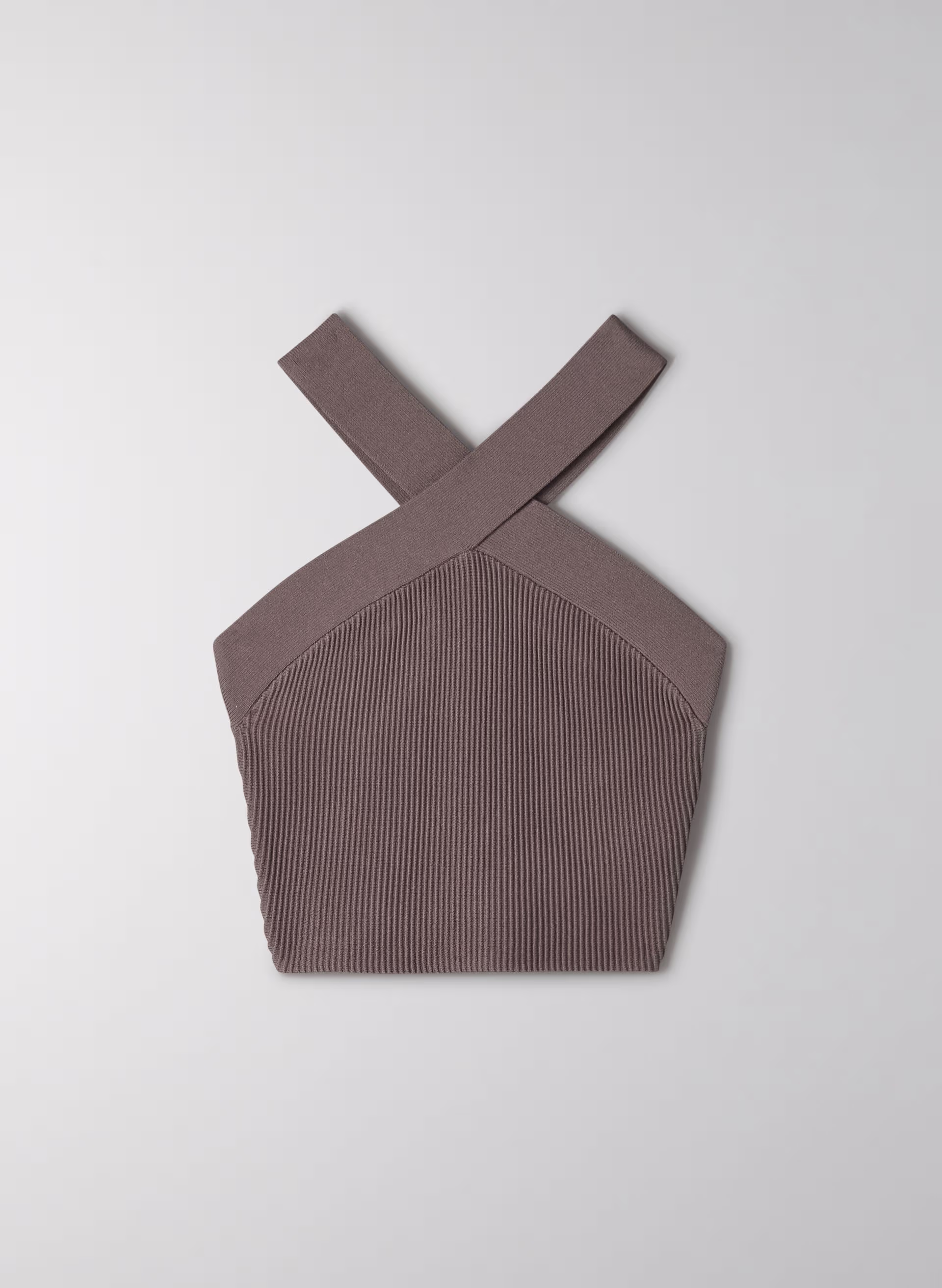 SCULPT KNIT CRISS CROSS CROPPED TANK by BABATON