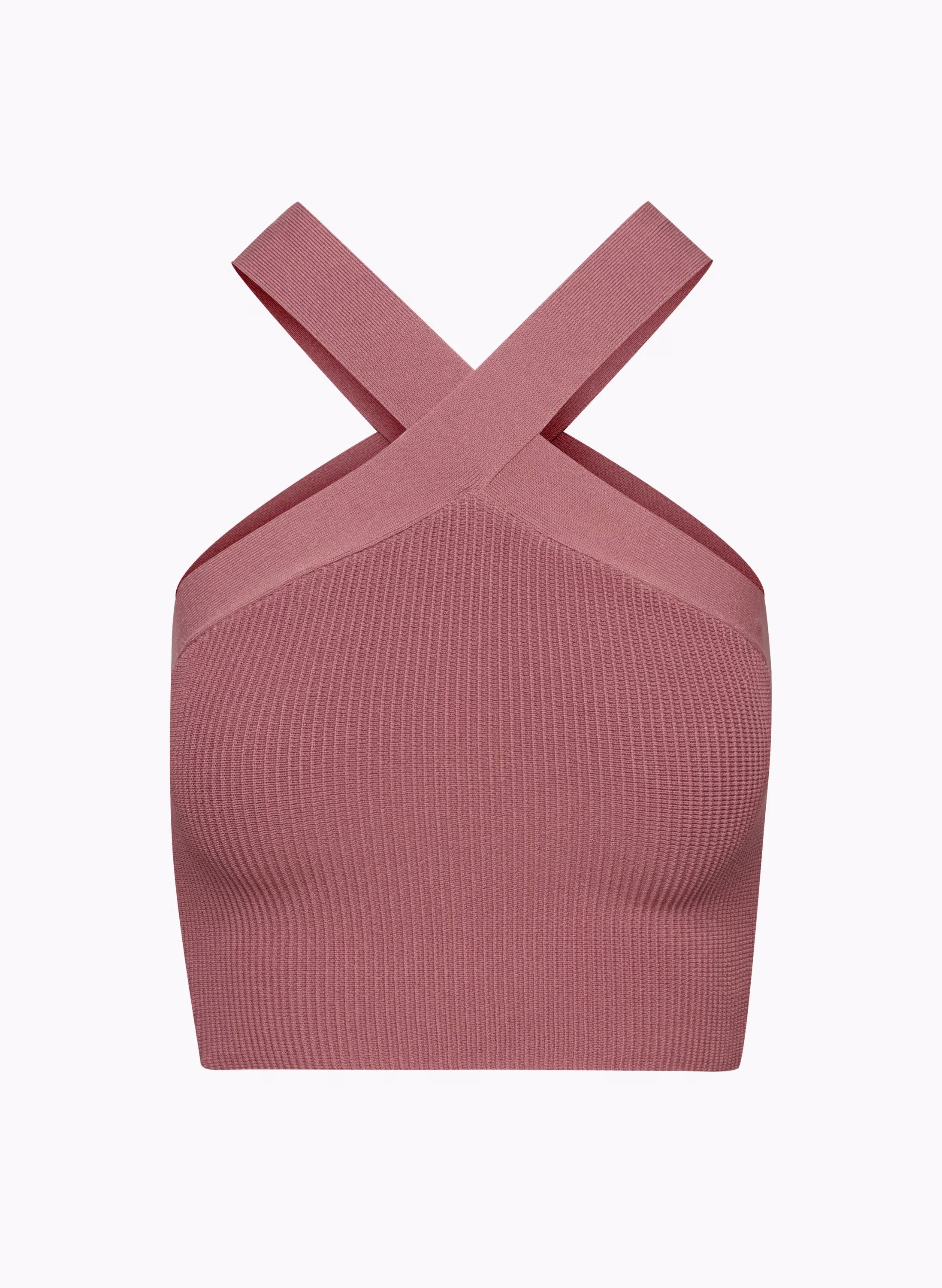 SCULPT KNIT CRISS CROSS CROPPED TANK by BABATON