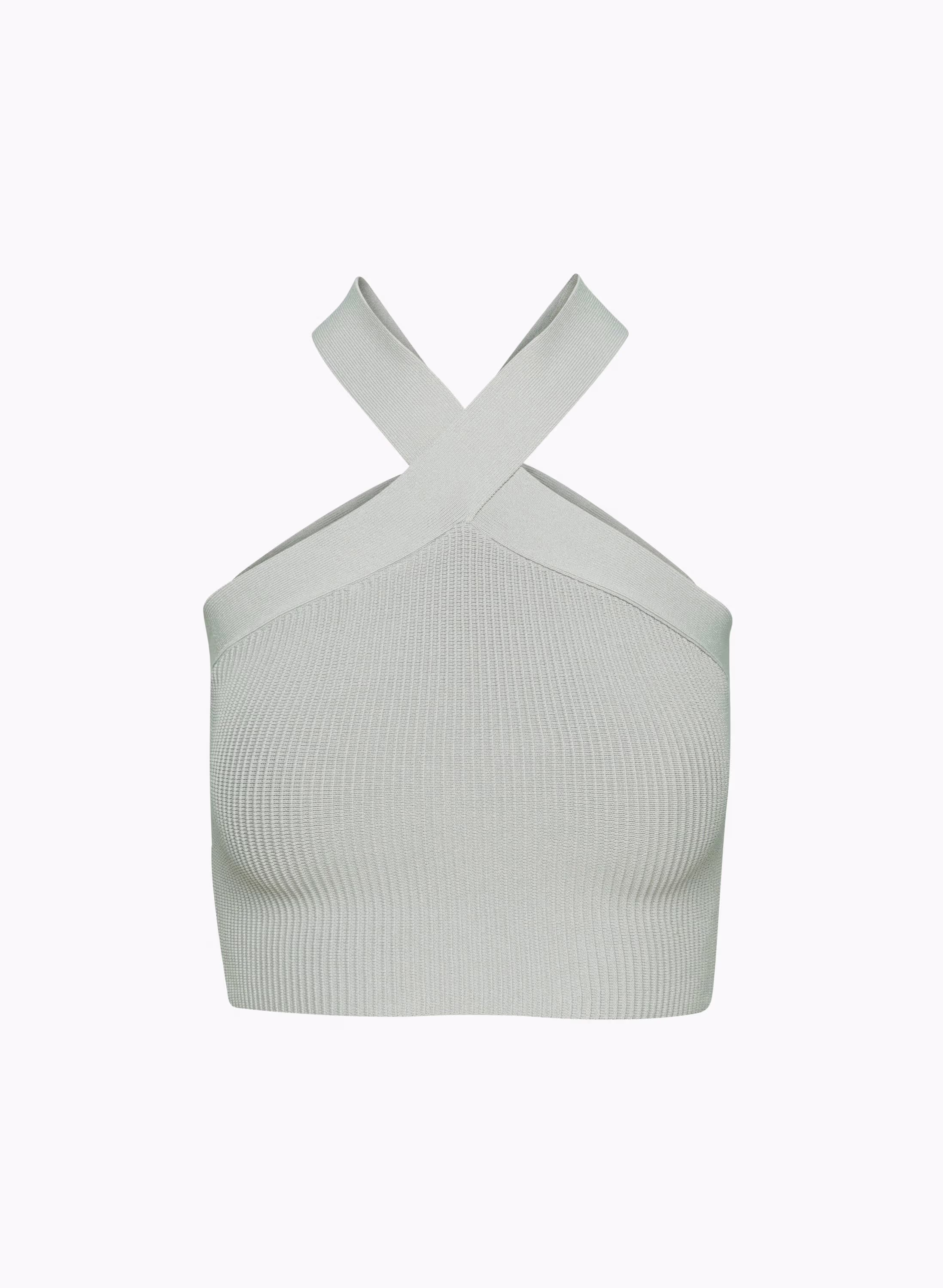 SCULPT KNIT CRISS CROSS CROPPED TANK by BABATON