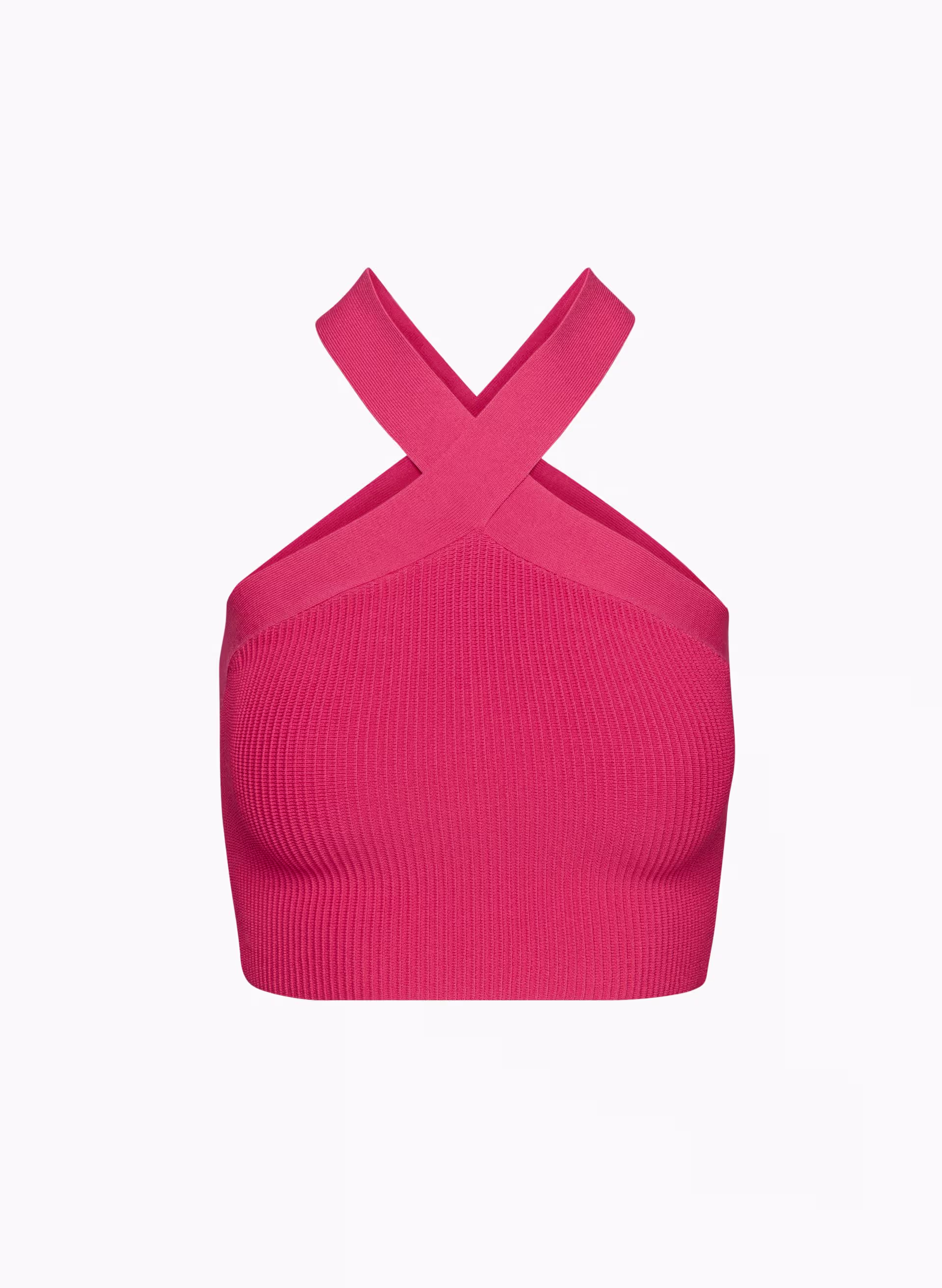SCULPT KNIT CRISS CROSS CROPPED TANK by BABATON