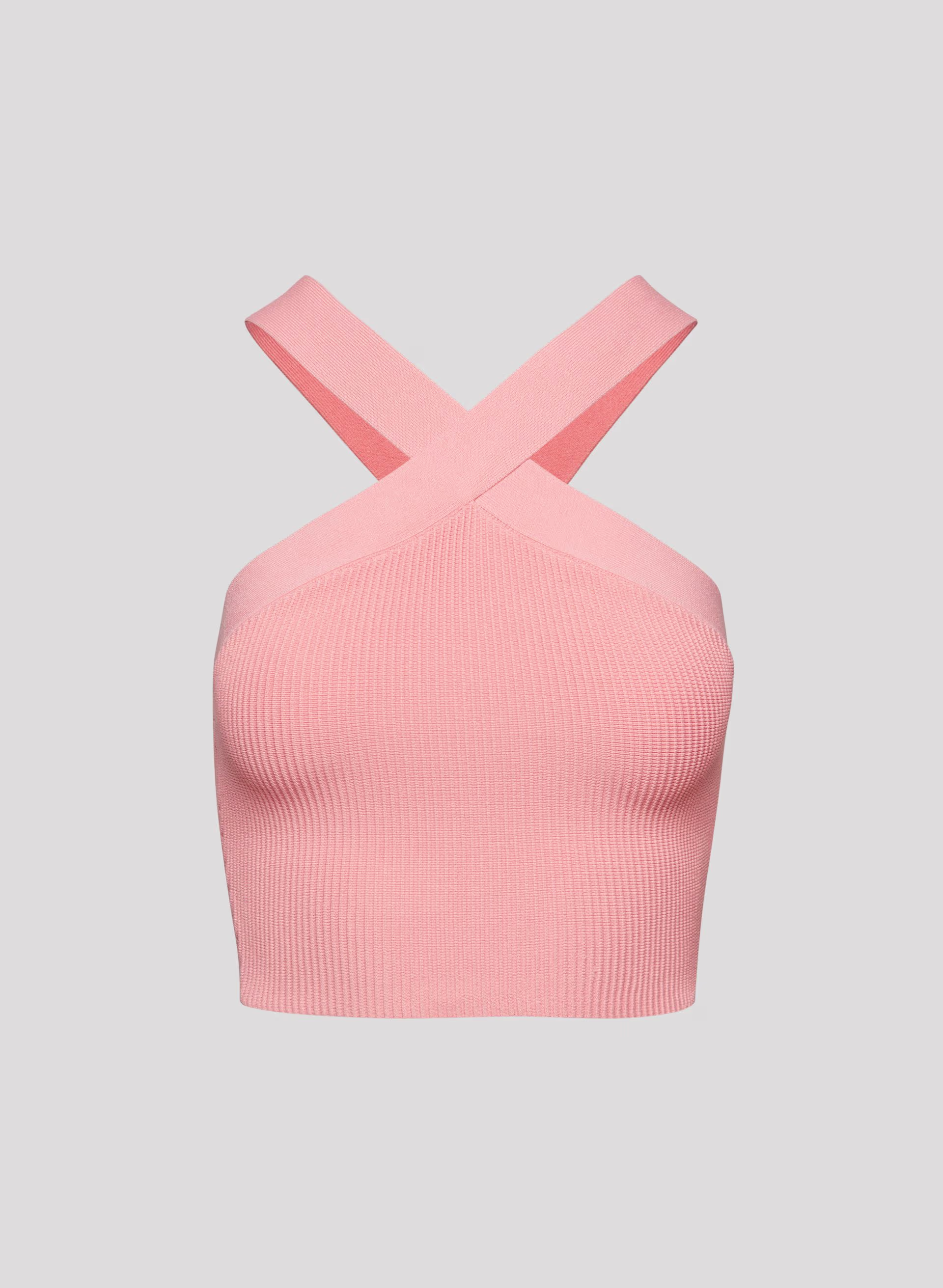SCULPT KNIT CRISS CROSS CROPPED TANK by BABATON