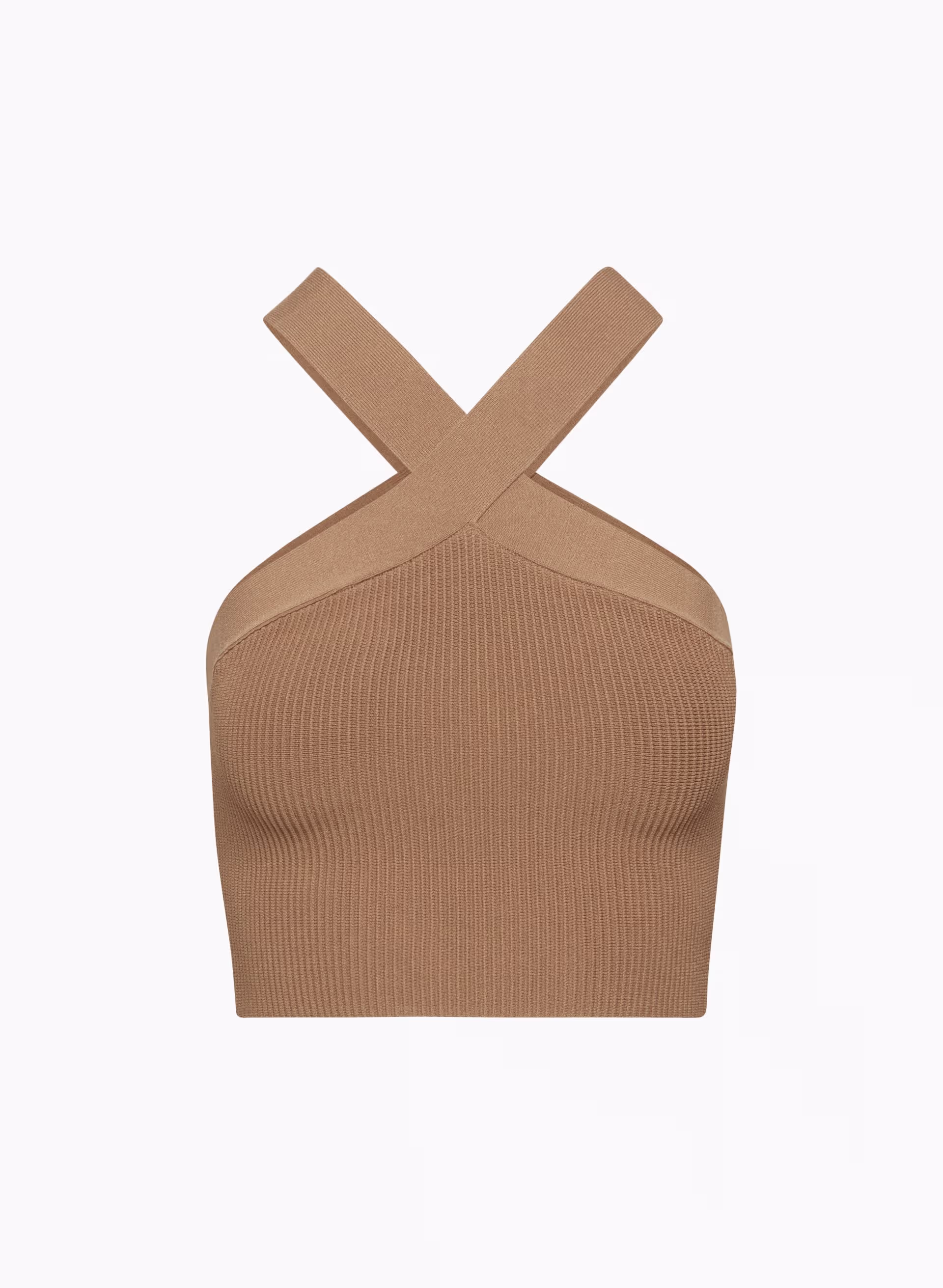 SCULPT KNIT CRISS CROSS CROPPED TANK by BABATON