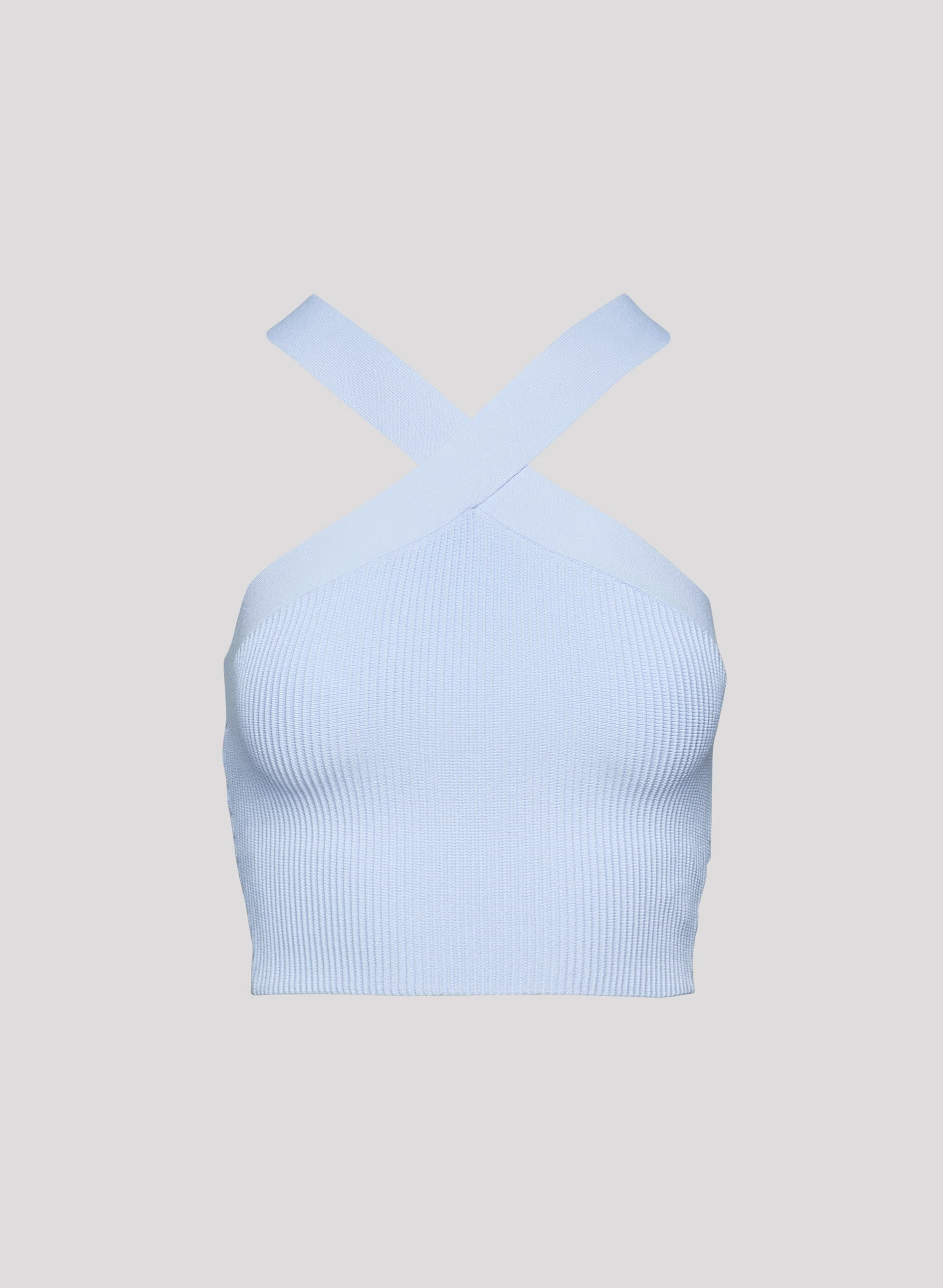 SCULPT KNIT CRISS CROSS CROPPED TANK by BABATON