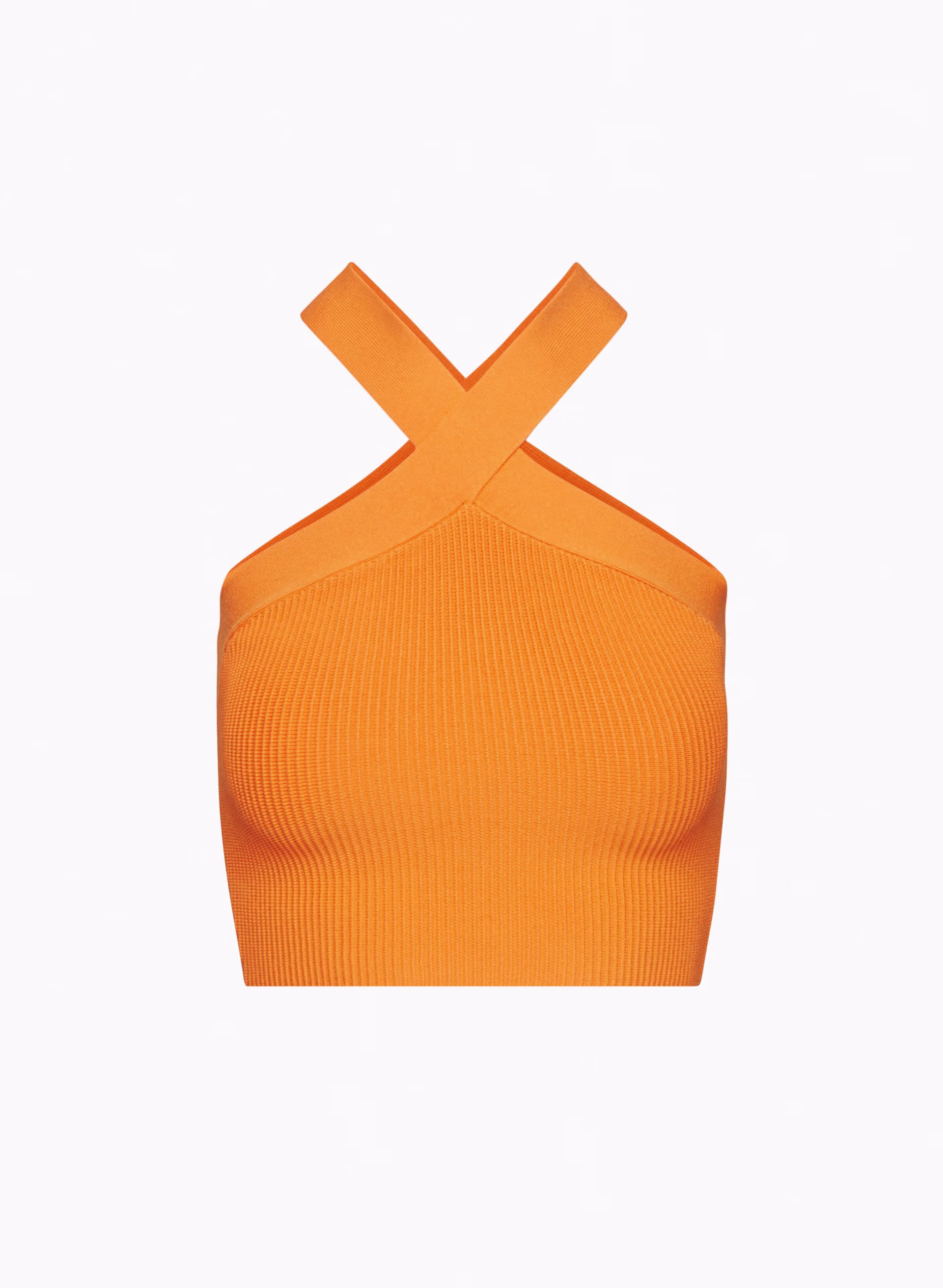 SCULPT KNIT CRISS CROSS CROPPED TANK by BABATON