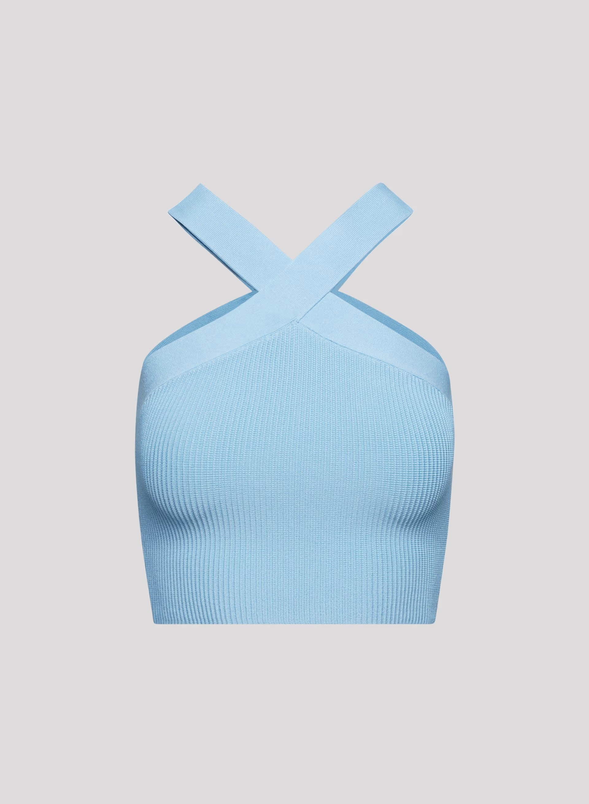 SCULPT KNIT CRISS CROSS CROPPED TANK by BABATON