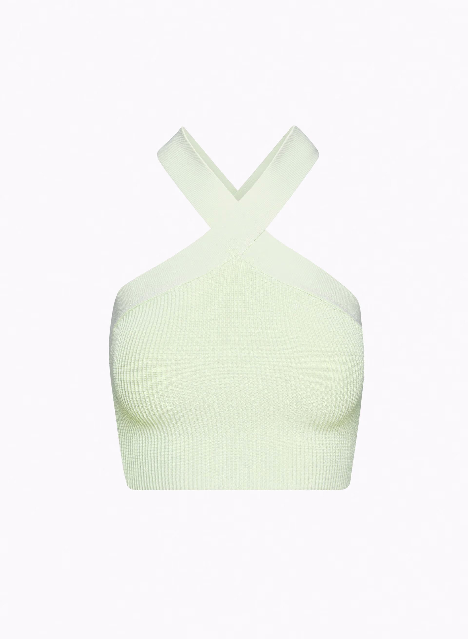SCULPT KNIT CRISS CROSS CROPPED TANK by BABATON