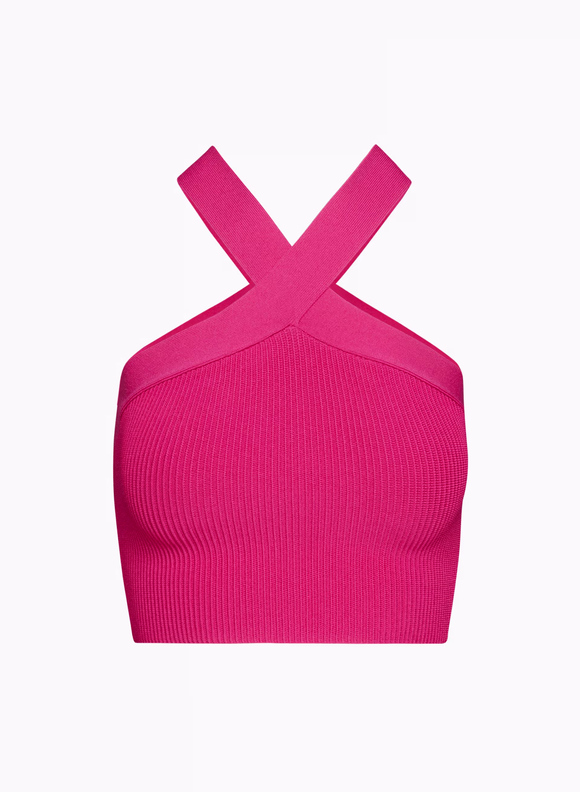 SCULPT KNIT CRISS CROSS CROPPED TANK by BABATON