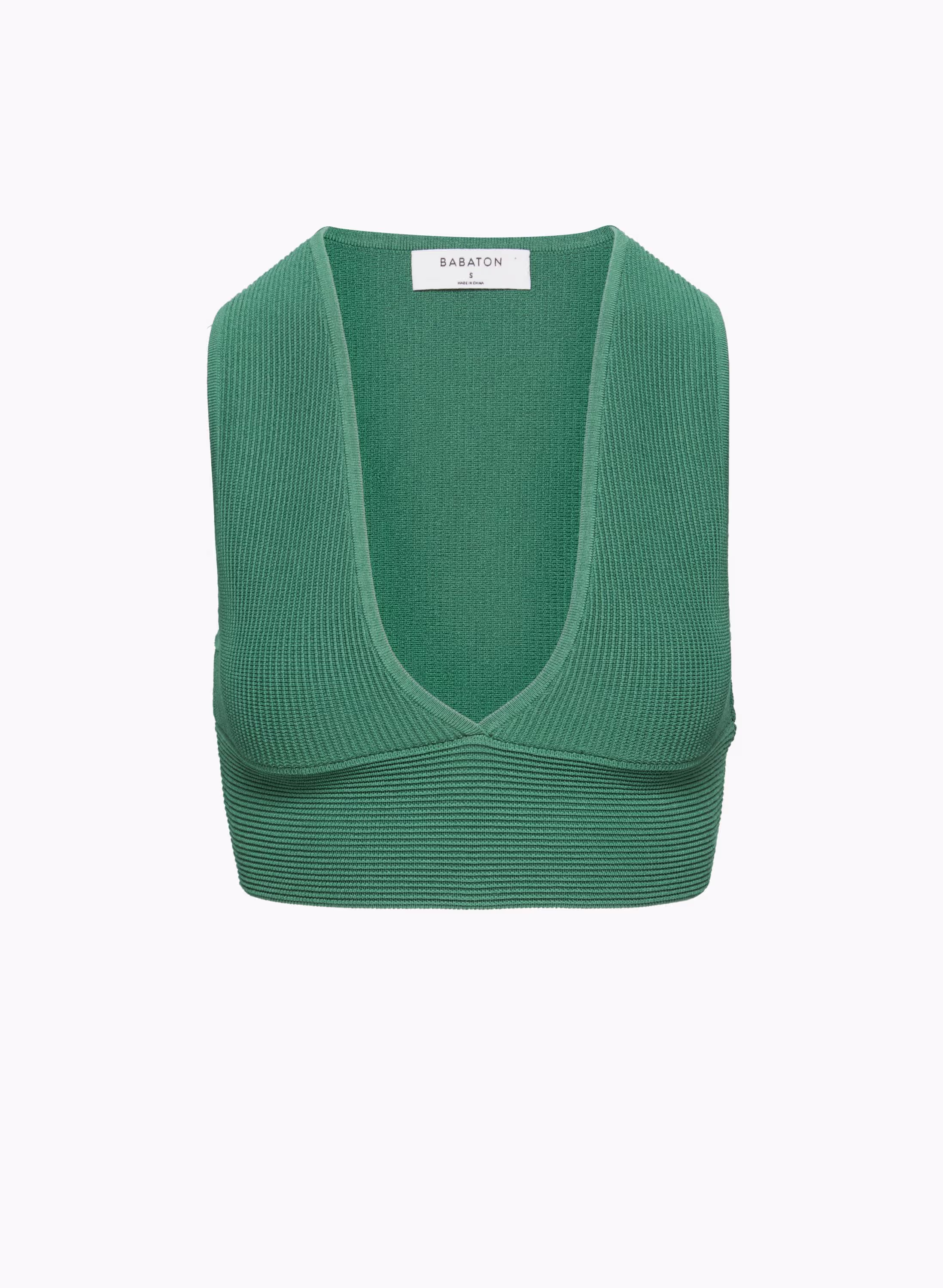 SCULPT KNIT DEEP V TANK by BABATON