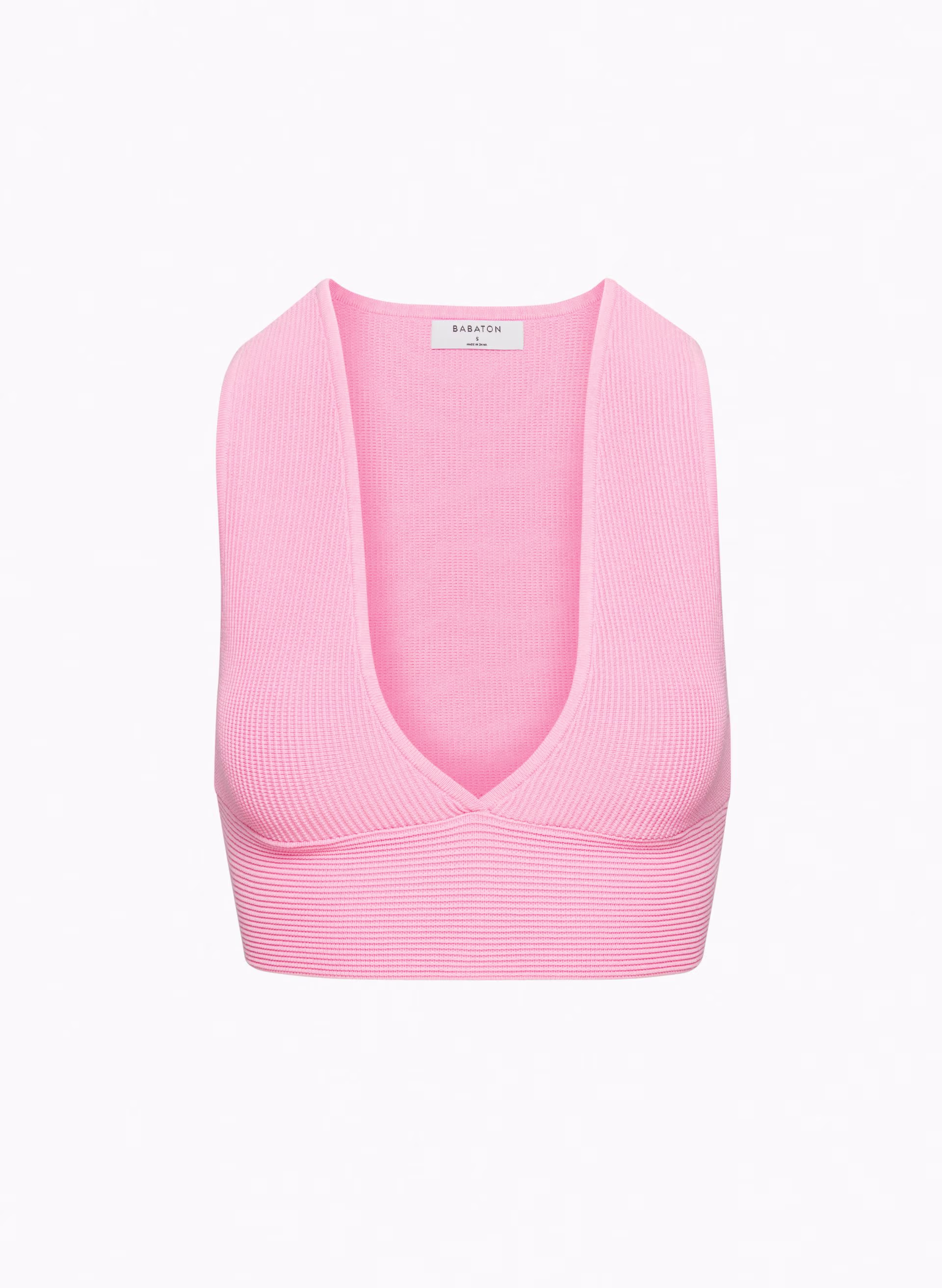 SCULPT KNIT DEEP V TANK by BABATON