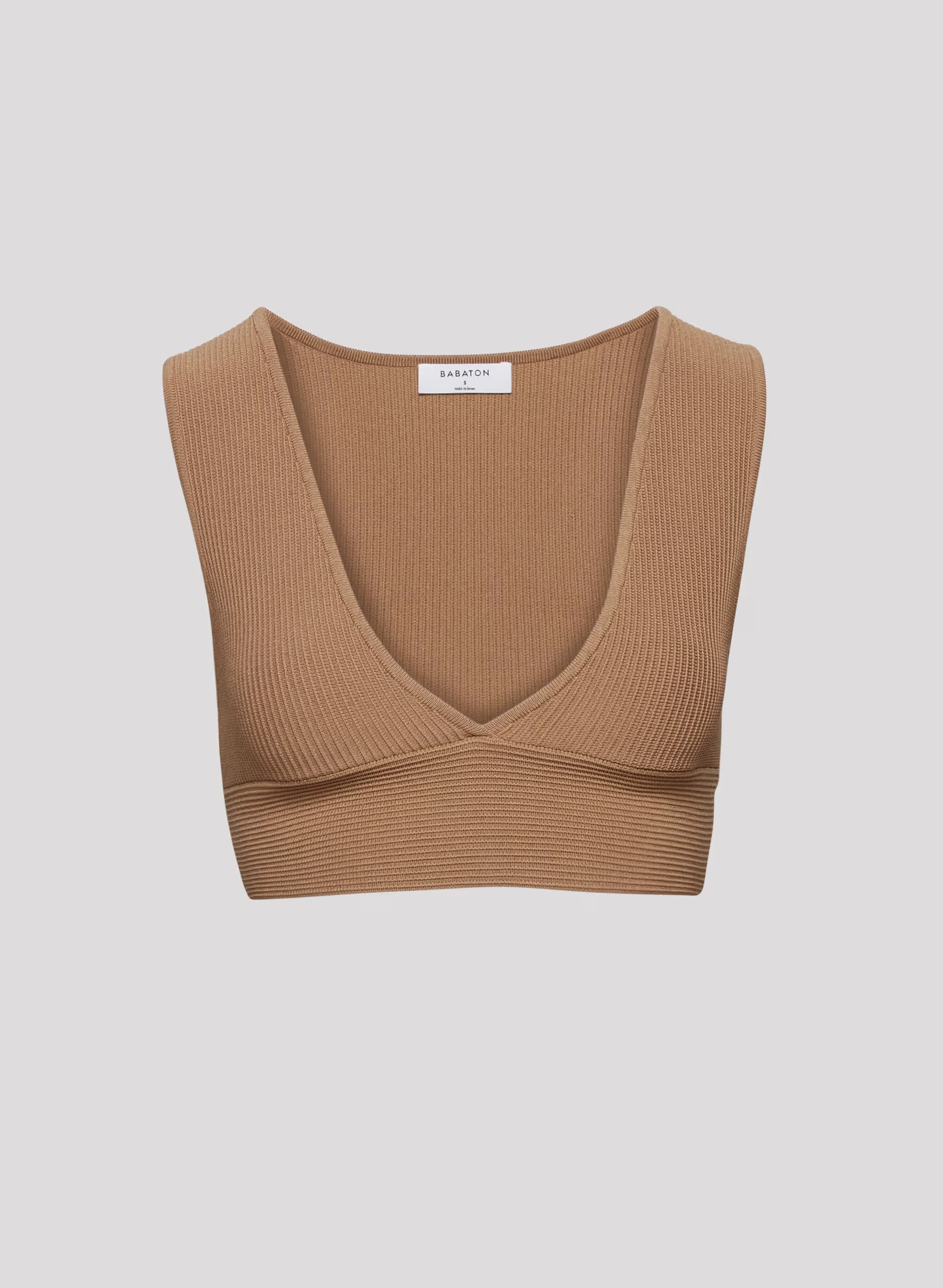 SCULPT KNIT DEEP V TANK by BABATON