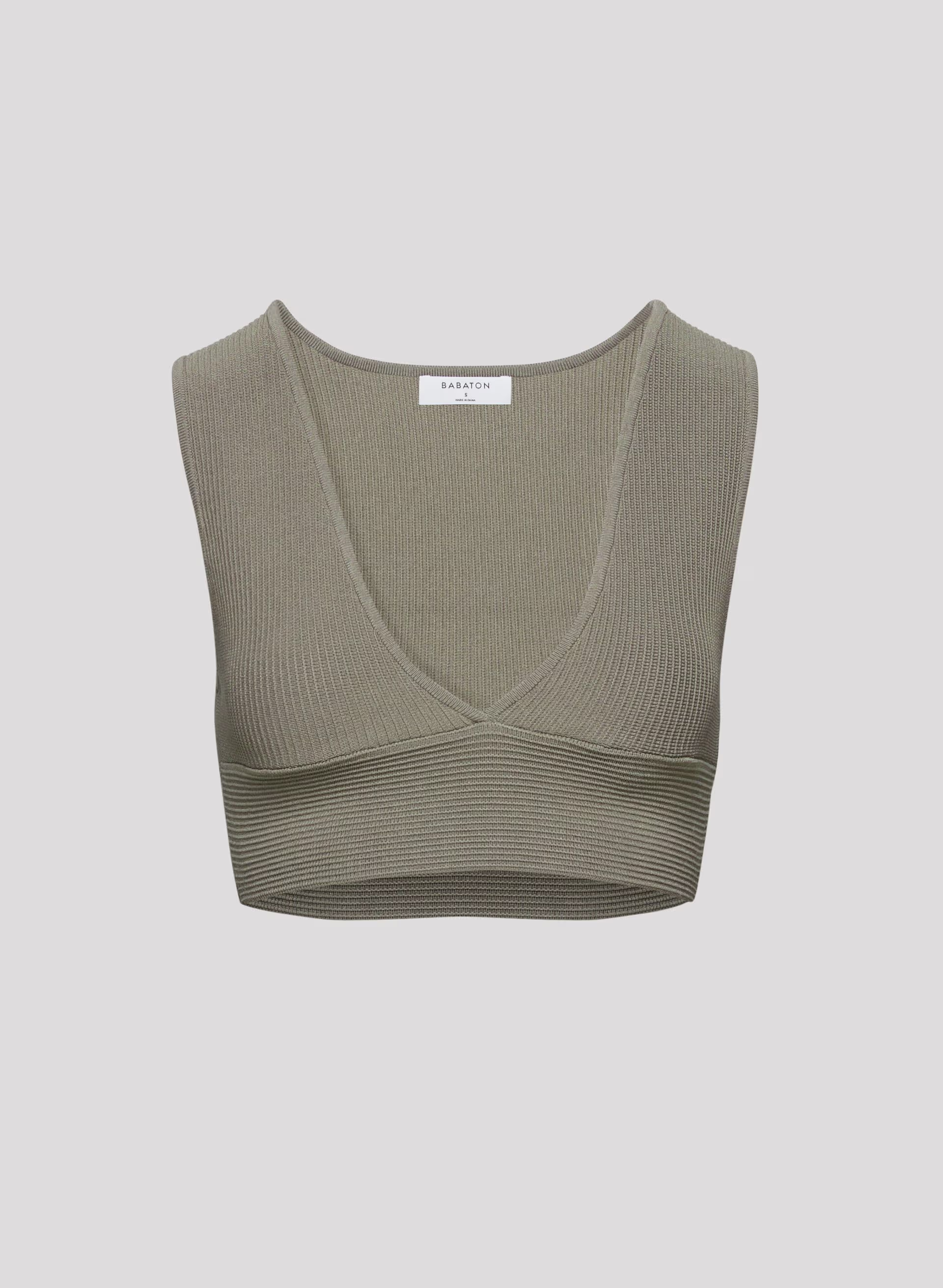 SCULPT KNIT DEEP V TANK by BABATON