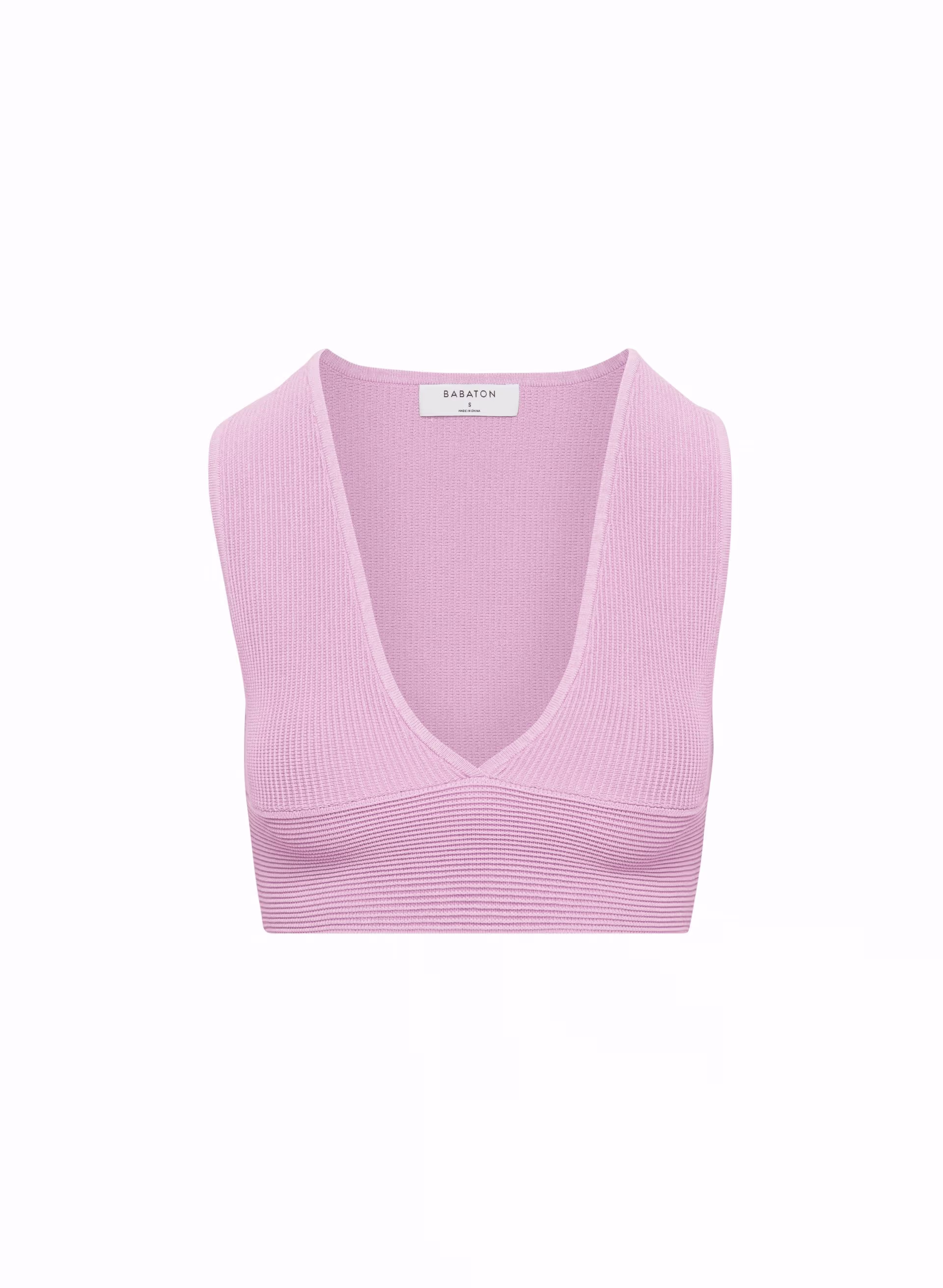 SCULPT KNIT DEEP V TANK by BABATON