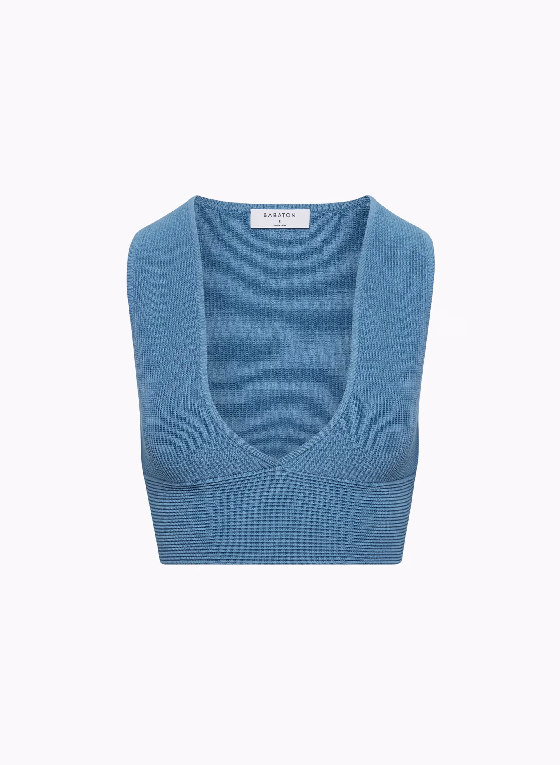 SCULPT KNIT DEEP V TANK by BABATON