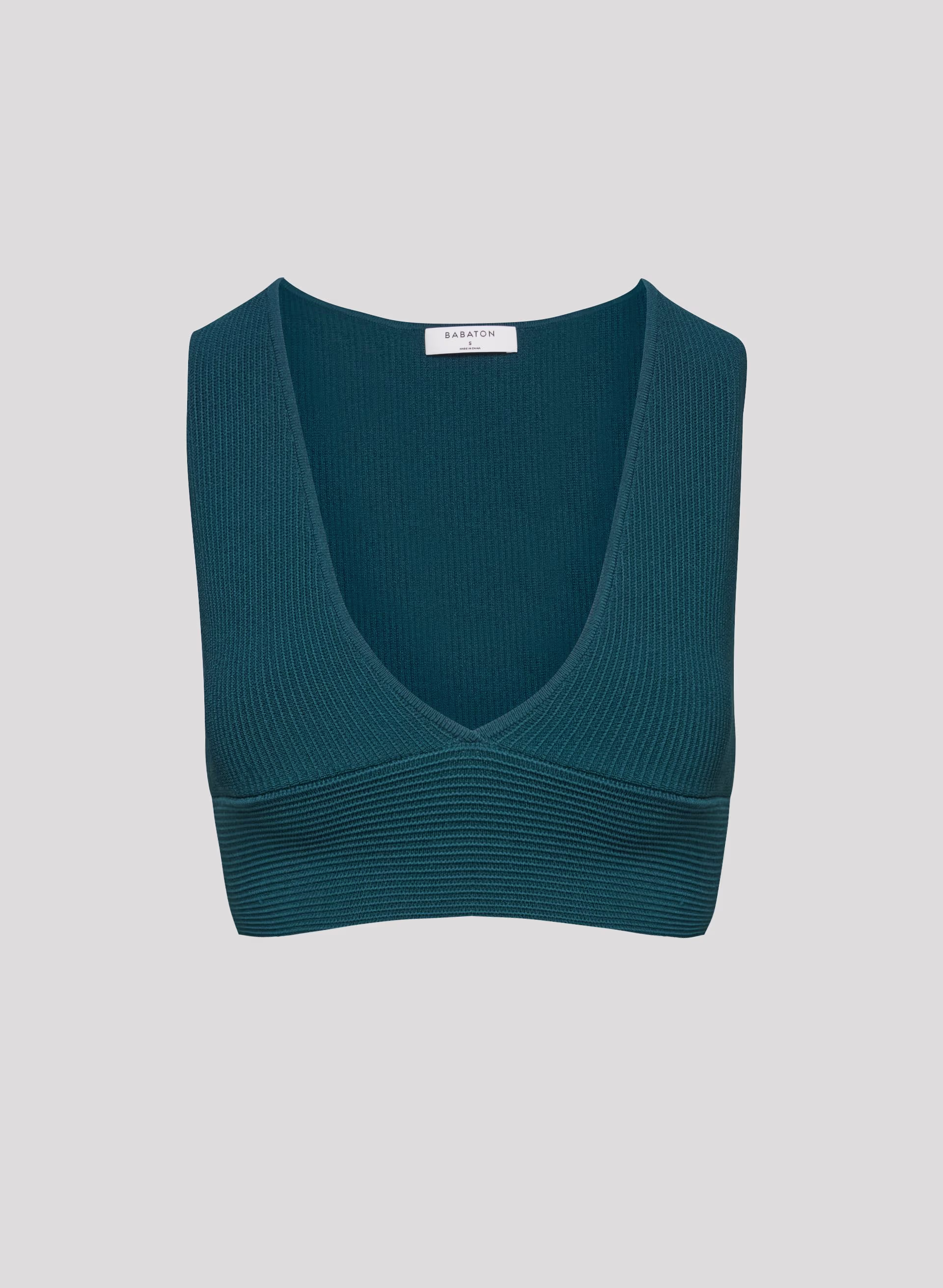 SCULPT KNIT DEEP V TANK by BABATON