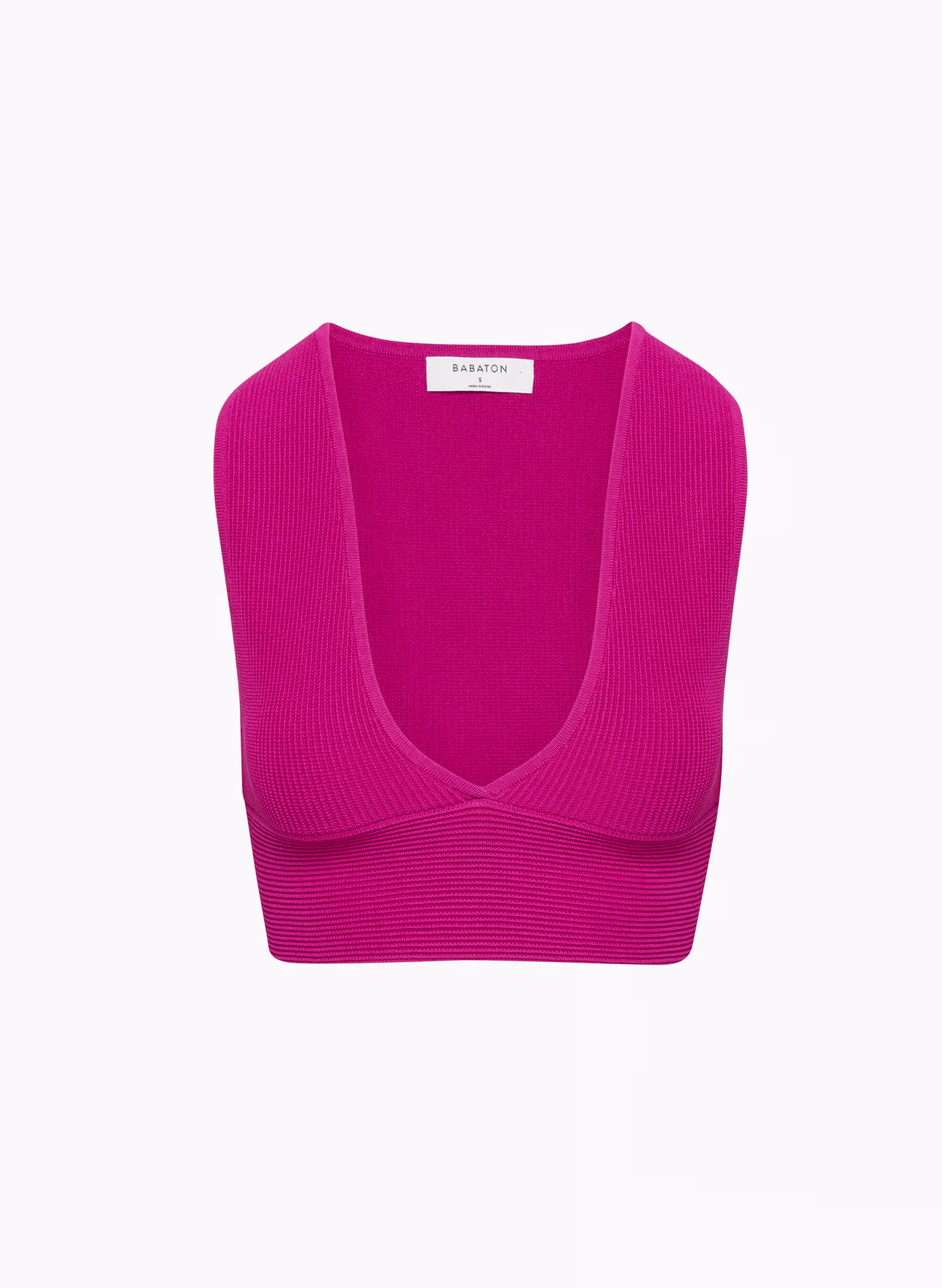 SCULPT KNIT DEEP V TANK by BABATON